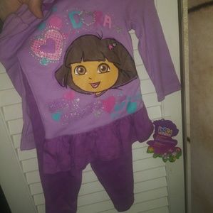 NEW 12M BABY GIRL DORA THE EXPLORER OUTFIT SET